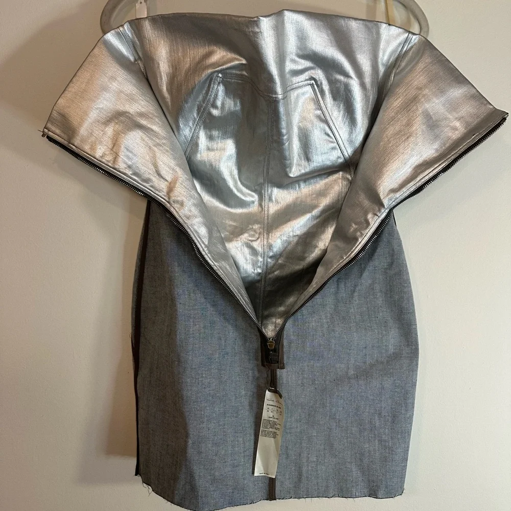 Rick Owens Strobe FW22 Silver Bustier Dress – Goddess in Chrome - Picture 11 of 16